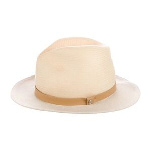 Rag and Bone Neutral Straw Hat with Cotton Brim